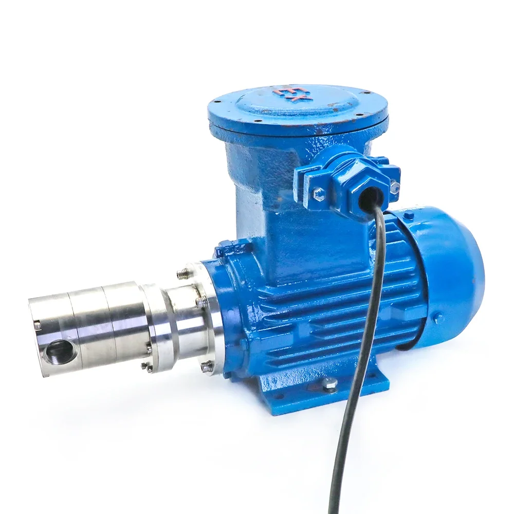 High pressure 380V positive displacement internal rotary magnetic drive micro gear pump with motor and controller