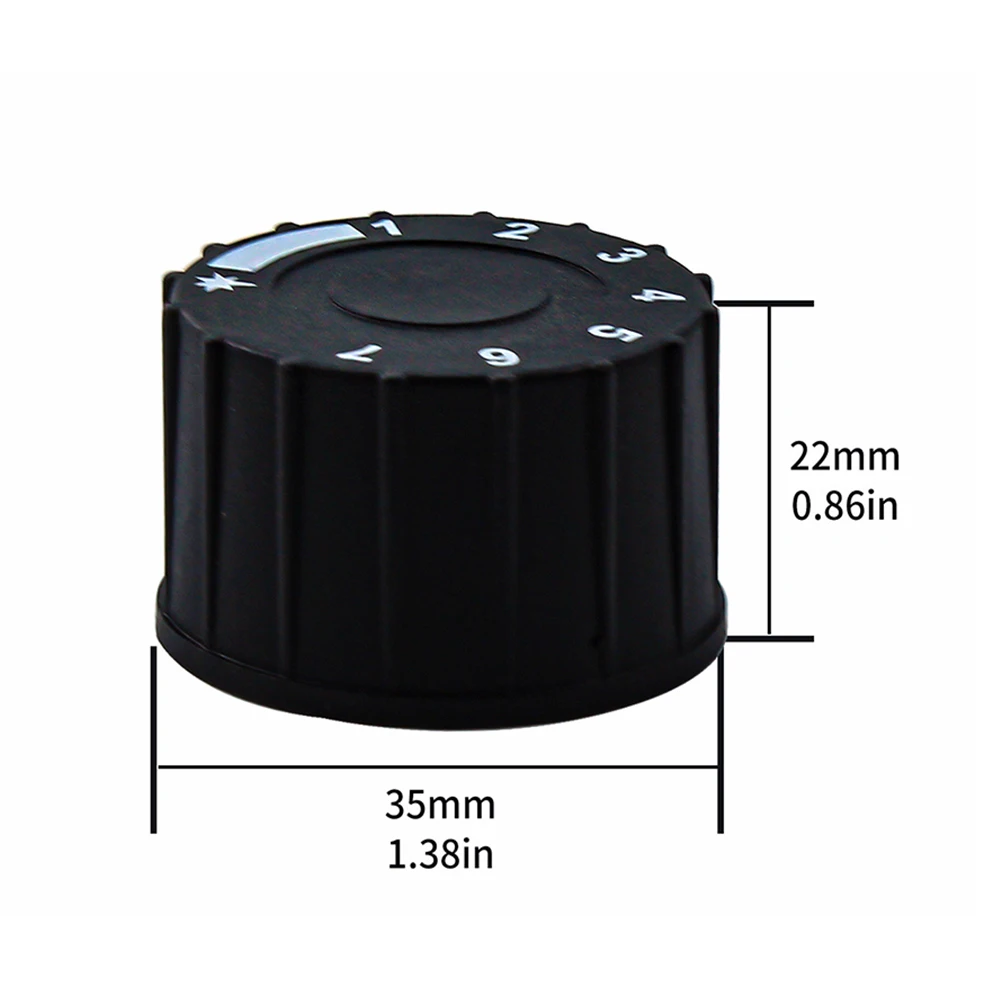 For Daily Kitchen Use Black Thermostat Control Knob Seamless Fit Thermostat Knob Gas Control Parts Energy Efficient