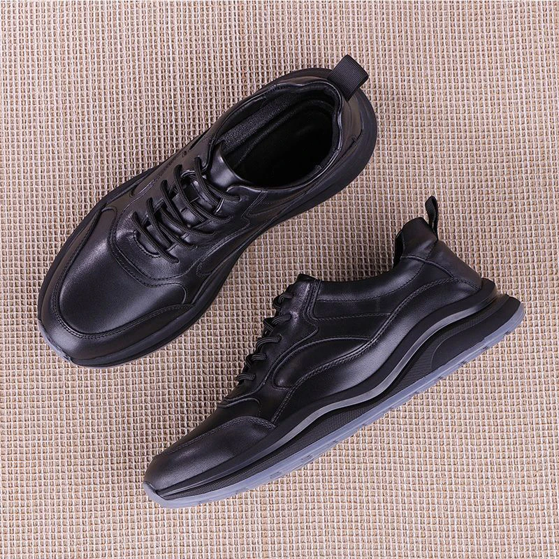 Genuine Leather Shoes Men Walking Athletic Casual Soft Cowhide Sneakers Outdoor Famous New Classic Brand Imported Sports Running