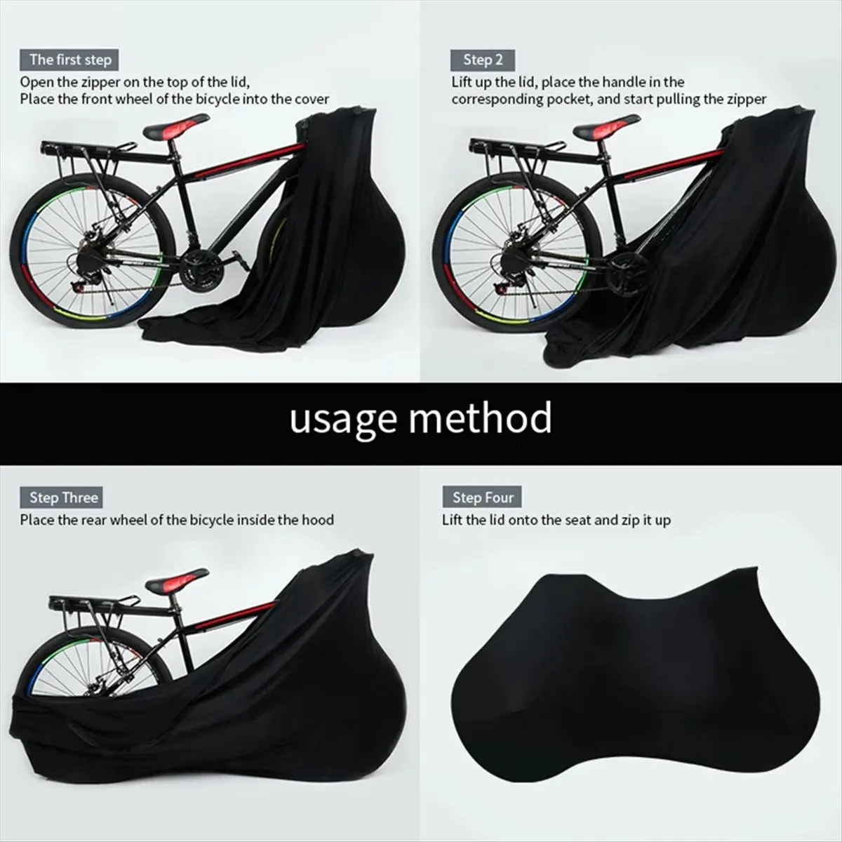 A61P Outdoor Storage Bike Cover All Around Wrapping Bike Clothing Cover for 24Inch 26Inch 27.5inch 700C Bicycles