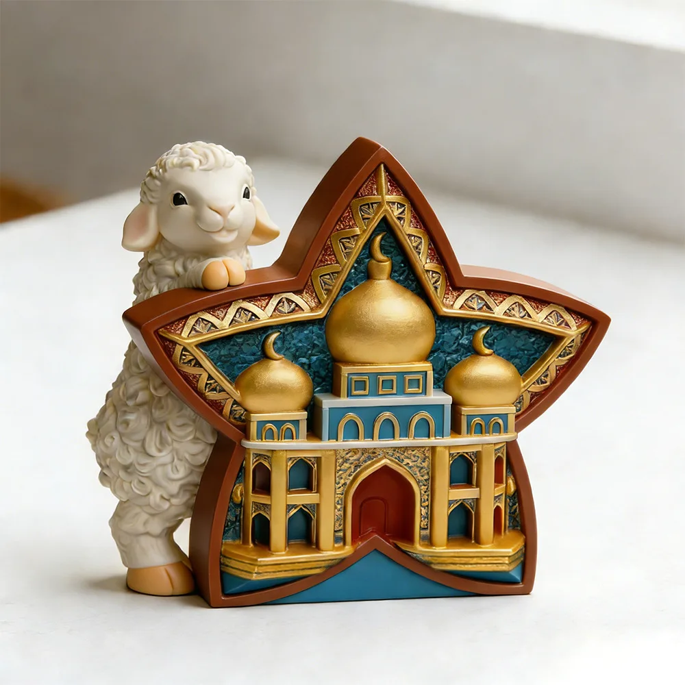 

Sheep And Star Mosque Candle Mold Handmade Eid al-Fitr Craft Gift Ornament Plaster Epoxy Resin Mold Soap Candle Silicone Mould