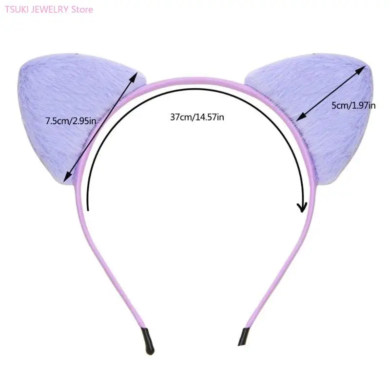 62KE Trendy Katzenohren-Kopfschmuck, einzigartige Stile, eleganter Haarreifen, süßer Mädchen-Kopfschmuck für Erwachsene und