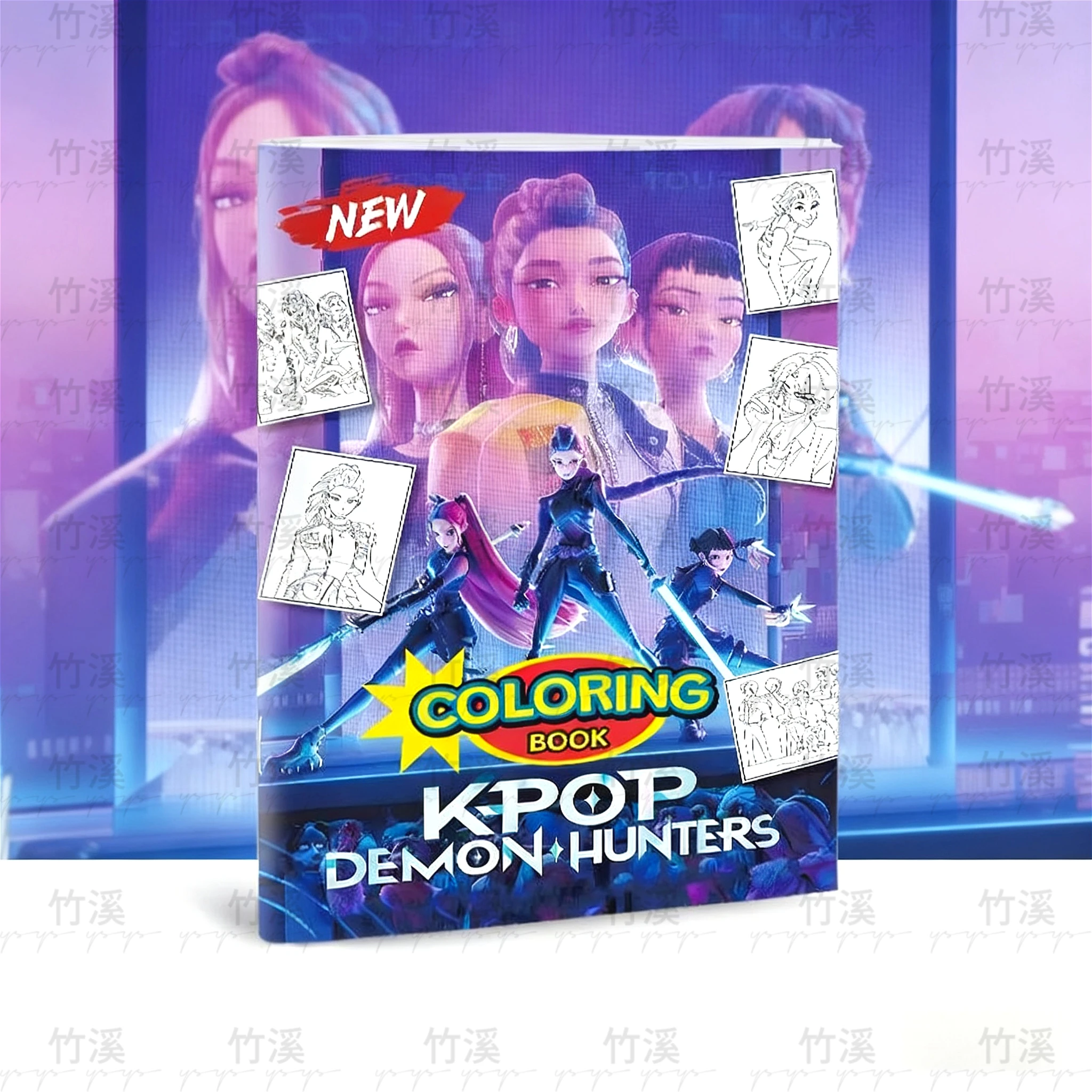 كتاب تلوين صيادات شيطان Kpop: رسومات خطية لطيفة لرومي، ميرا، زوي | شخصية الرسوم المتحركة لتخفيف التوتر للبالغين #6