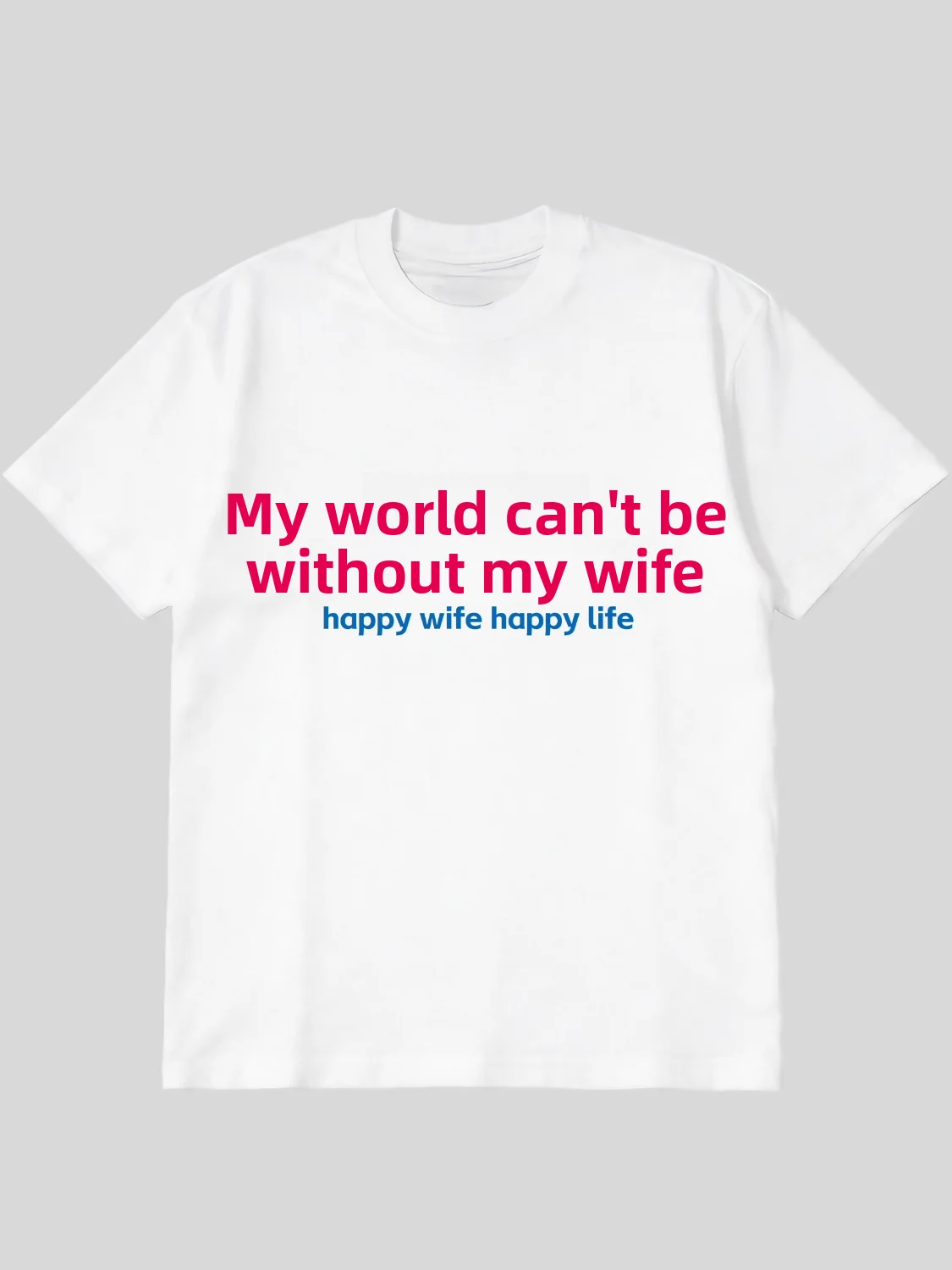 Fun Couple T-Shirts Short Sleeve Printed Text Casual Cotton Breathable Men Women Universal Standard Fit Summer Tee