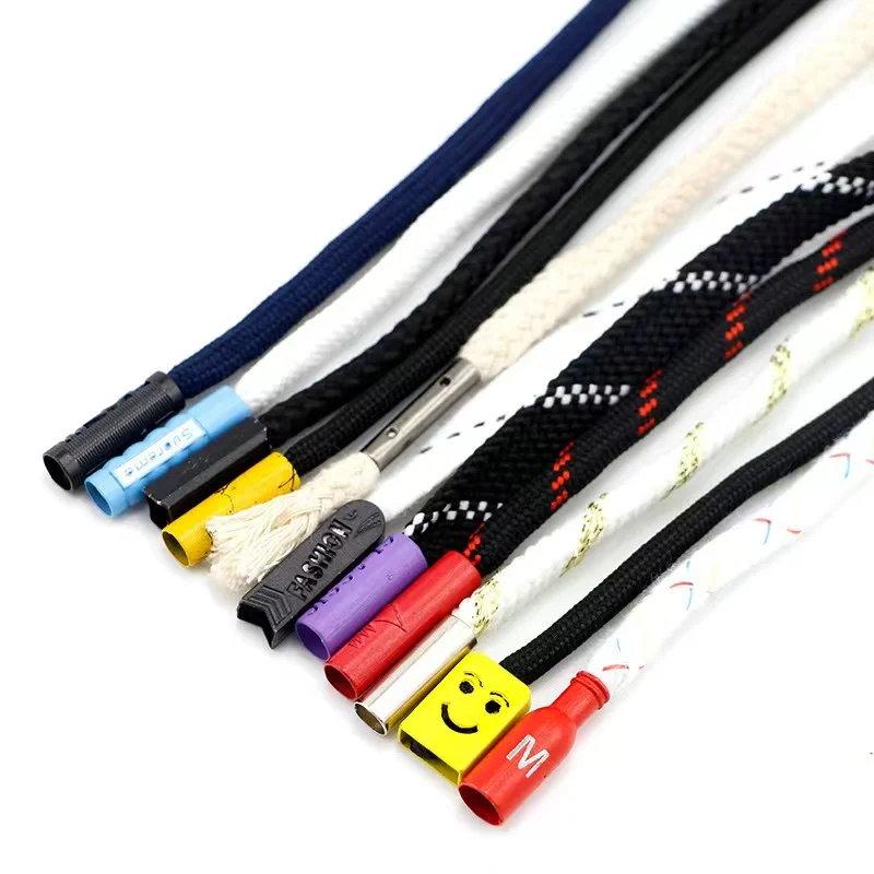 

Черные круглые плоские шнурки для мужчин и женщин, спортивные кроссовки, парусиновая обувь, ботинки мартинсы, личная дикая металлическая декоративная головка