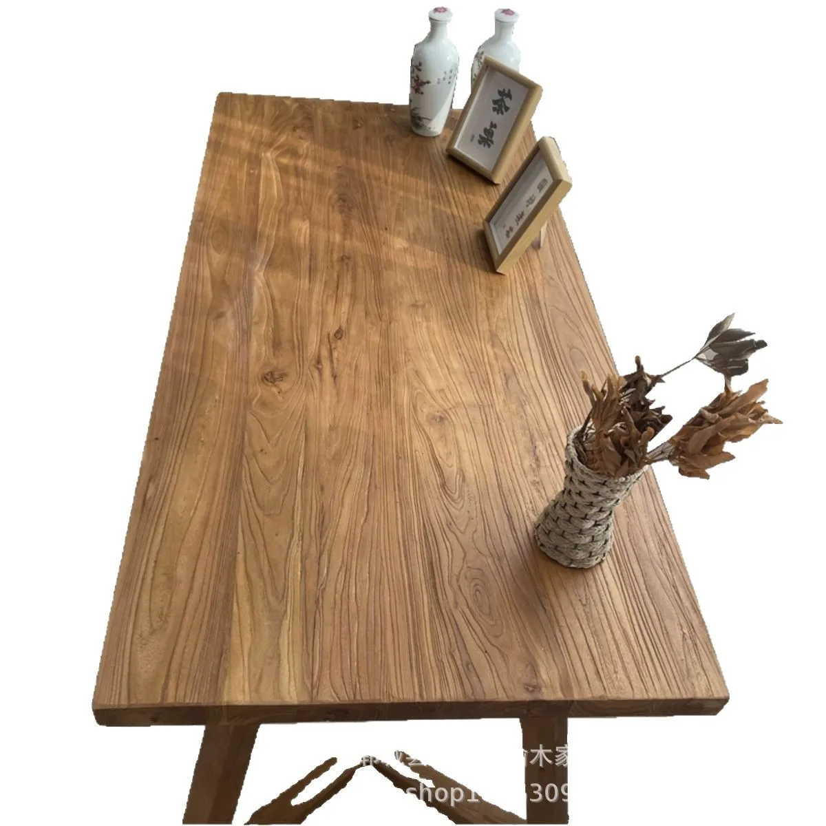 

Old elm tea table solid wood large board table office tea making tea table retro log