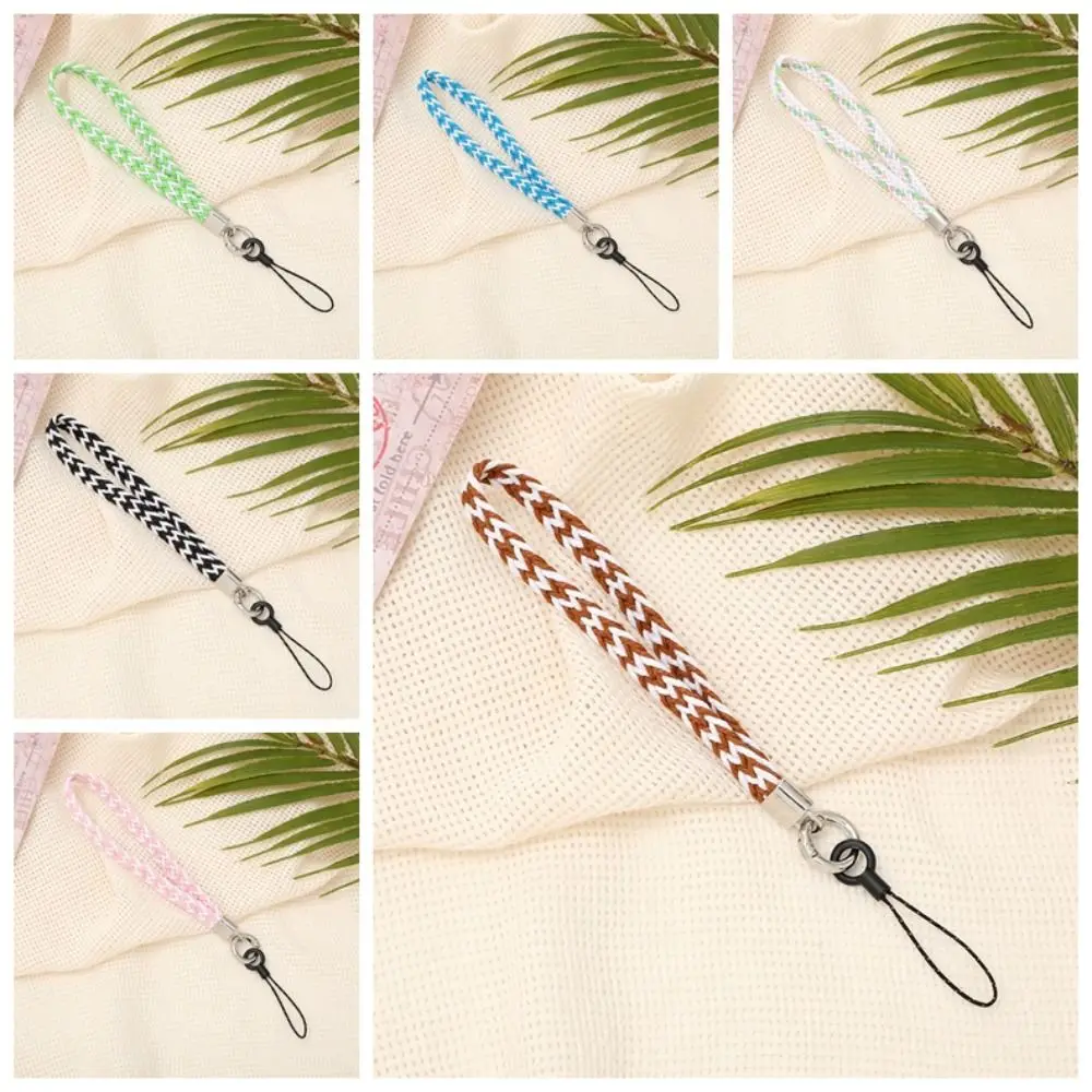 Anti-loss Sling Braided Phone Lanyard Wrist Strap Short Short Mobile Phone Chain Hand-woven Braided Woven Phone Strap