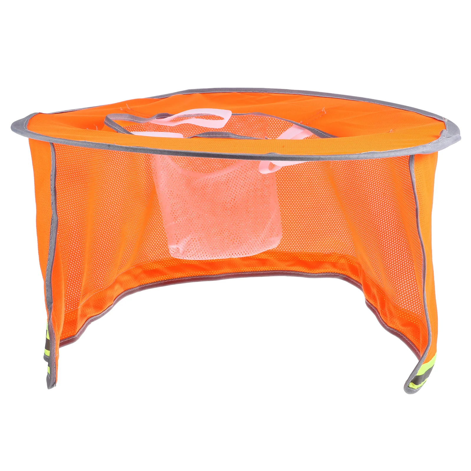 

1pc Sun Hat Visor Hard Brim Full Shade Sunproof Neck Protection Orange Outdoor Construction Gardening for Workers