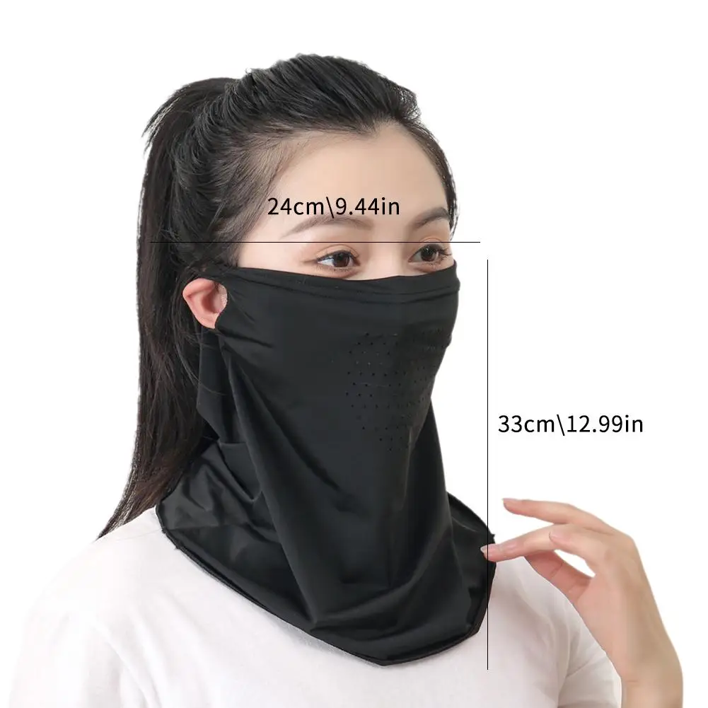 Ice Silk Breathable Sun Protection Mask For Men And Women Summer Outdoor Cycling Sunscreen UV Protection Neck Cover Comfortable