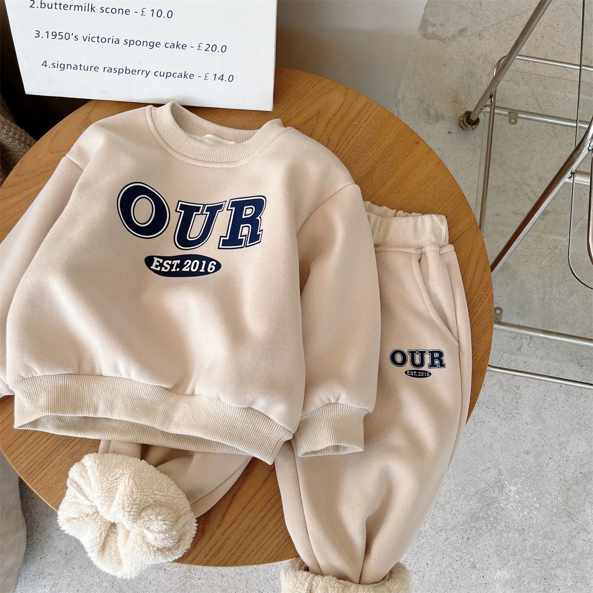 Winter Baby Boy Girl Clothing Sets Children Pullover Sweatshirts + Simple Solid Cotton Sports Pants 2pc Kids Clothes Boy New Sui