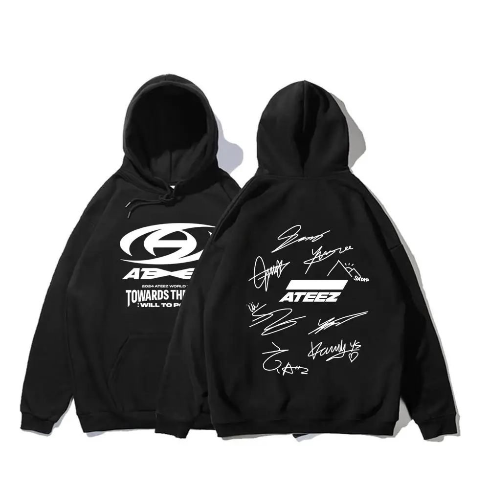 2025 Hot Ateez The World Ep.fin Will Kpop Hoodie Men Women 8 Makes 1 Team Sweatshirt Mens Best Accessory for Music Fans