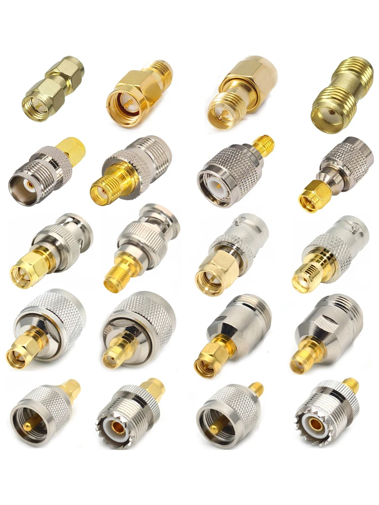 SMA Stecker Buchse auf RP SMA N BNC UHF PL259 SO239 TNC Kupfer Messing Adapter Gerade RF Koaxial Stecker Konverter – Detail 2