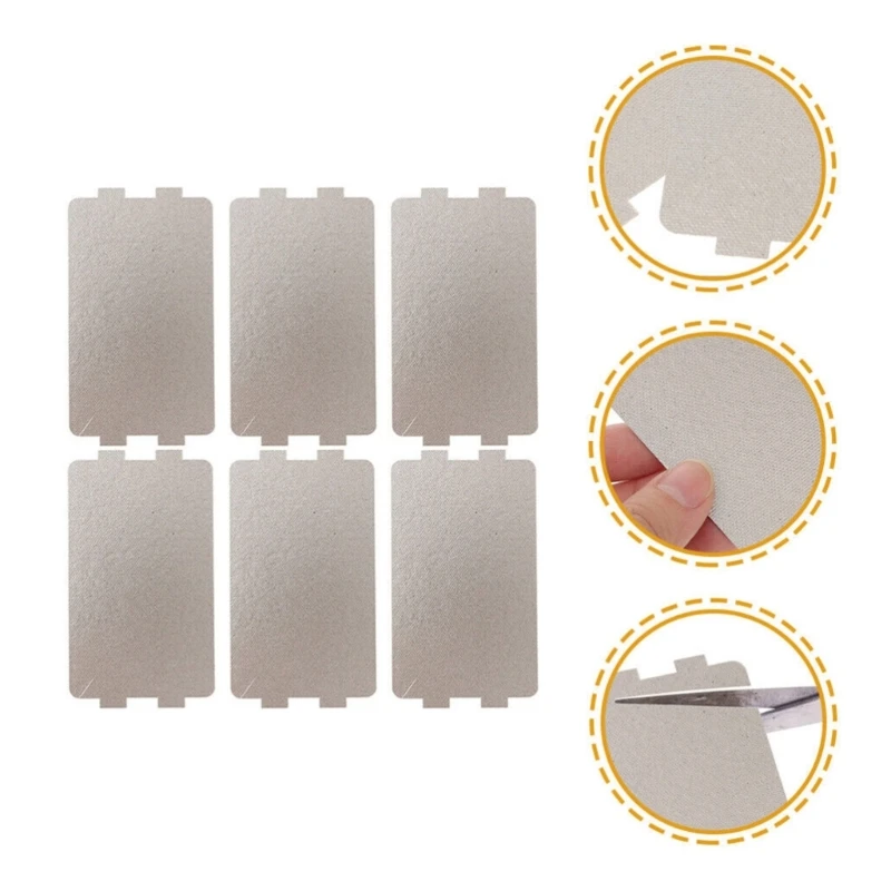 Pack of 6 Thickened Sheets Cuttable Thickening Mica Plates Microwave Spare Part A0NC