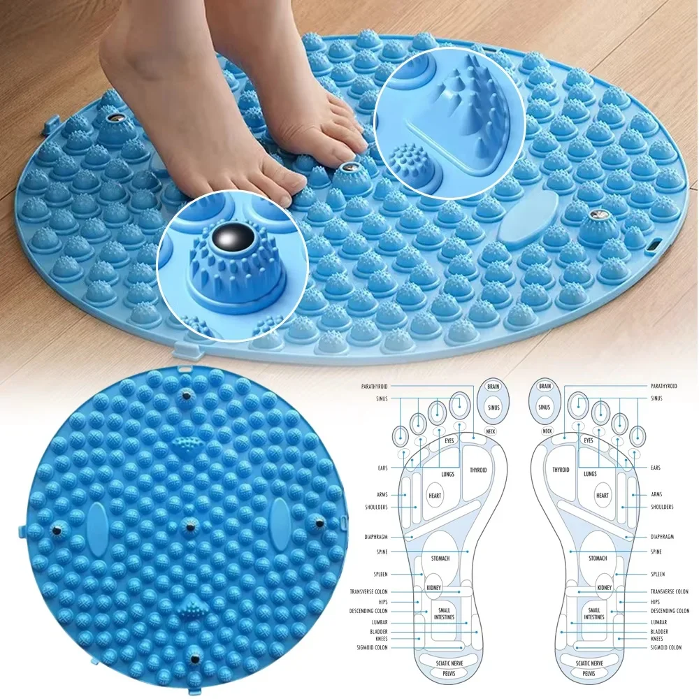 

TPE Magnetic Foot Massage Pad Acupressure Yoga Mat Finger Pressure Point Board Muscle Relaxation Feet Care Tool Acupoint massage