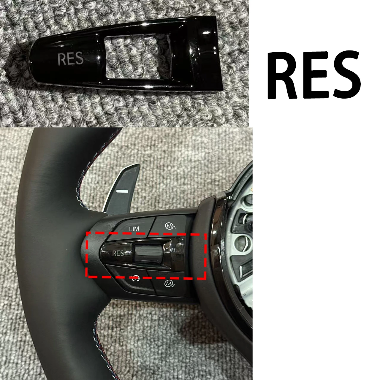 Black Steering Wheel Res Mode Buttons For BMW F series 3 Series 4 Series 5 Series F30 F20 F31 F35 F10 F11 F07 E90 E91 G30 image 2