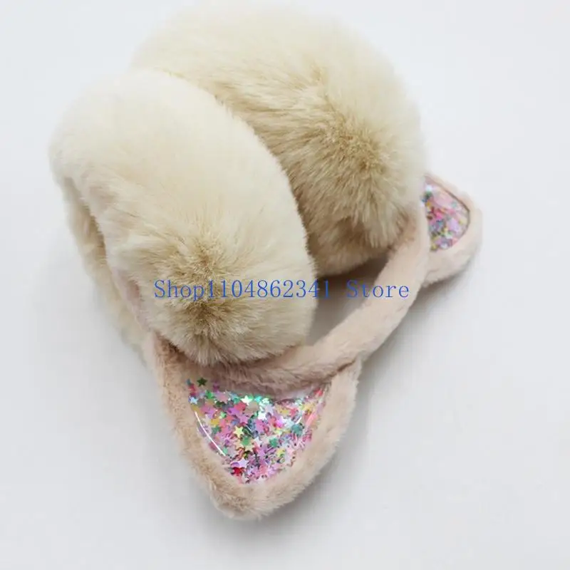 652F Kitten Earmuffs For Women And Girls, Soft Fleece Lining, Adjustable Winter Ear Cover For Outdoor Use