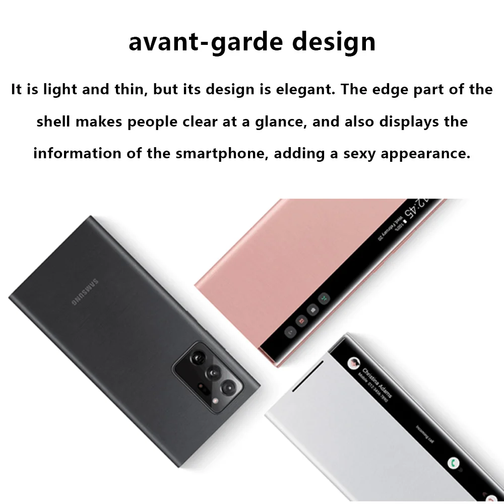 Oryginalne etui z klapką do Samsung Galaxy Note20 Ultra S-View Wysokiej jakości skórzane etui do Note20Ultra Protector Shell & Box — zdjęcie produktu 2