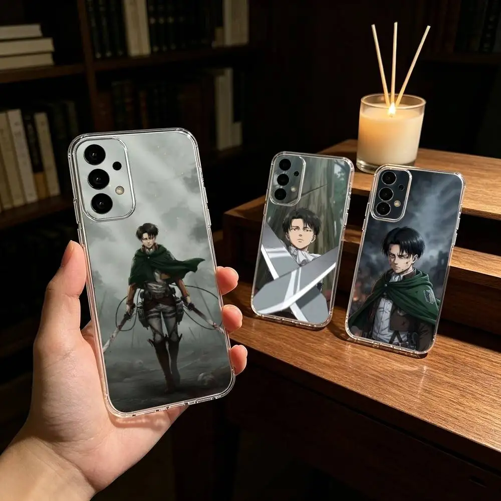 Attack on Titan Levi Ackerman Phone Case For Samsung S25,24,21,22,23,30,Ultra,20,Plus,Fe,Lite,Note Transparent Cover