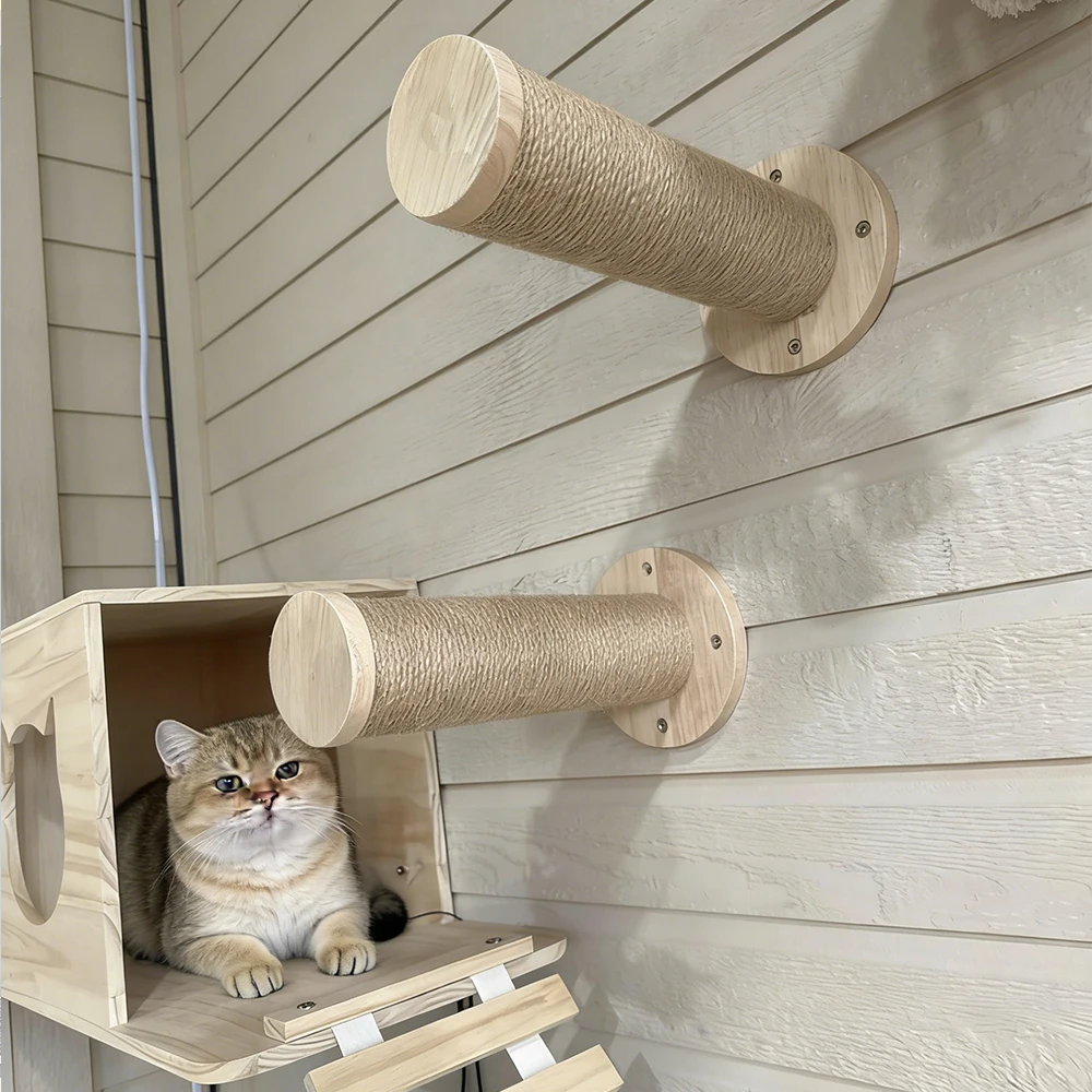 Wandmontiertes Katzenregal, schwebende Liegefläche, modernes Katzen-Wandmöbel, robustes, platzsparendes Katzenbett für Hauskatzen und Kätzchen zum Spielen und Ausruhen – Detail 21