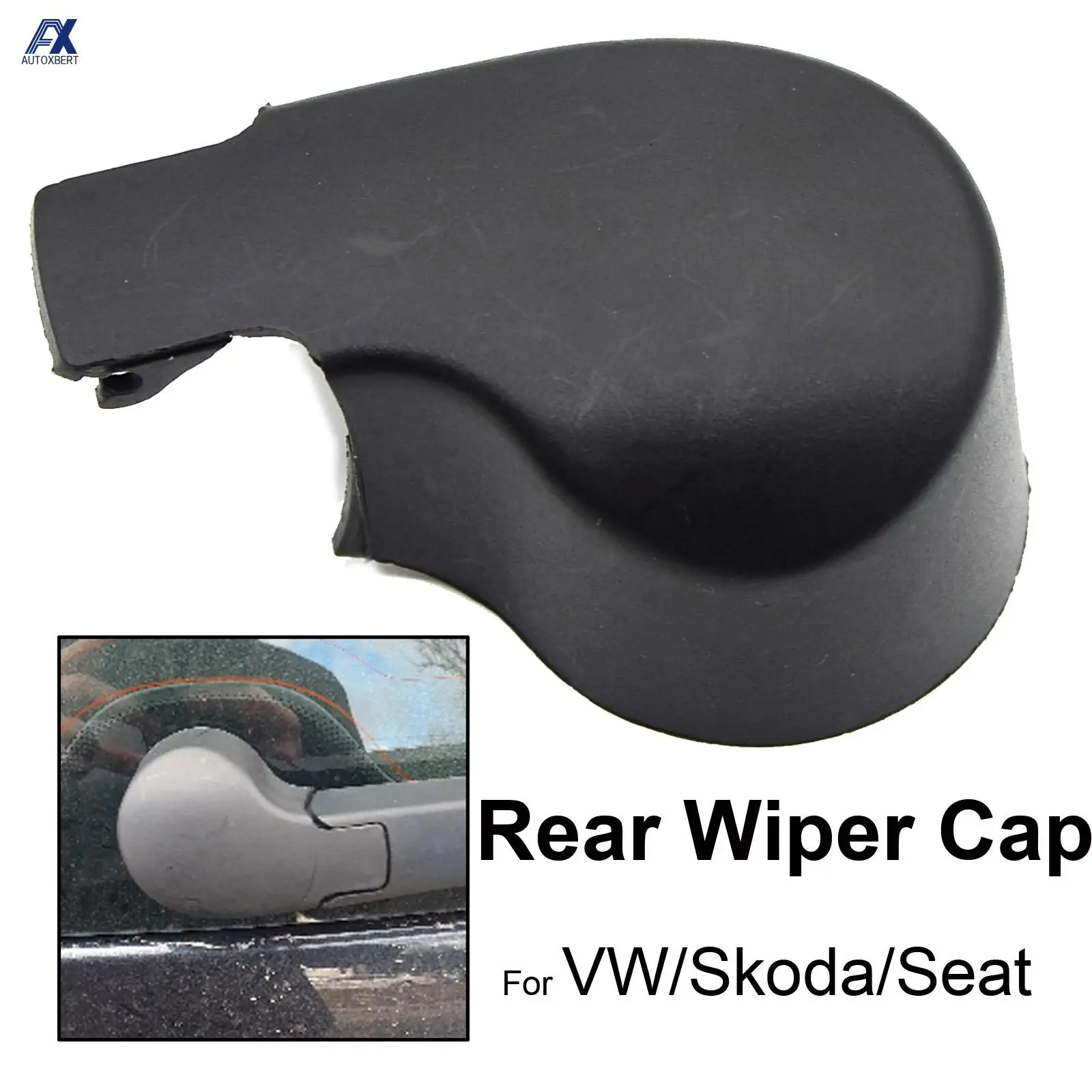 Car Rear Windshield Wiper Arm Nut Cap Cover For Seat Arona Ibiza V Leon 5F1 Skoda Citigo Fabia NJ Karoq Octavia Surperb B8