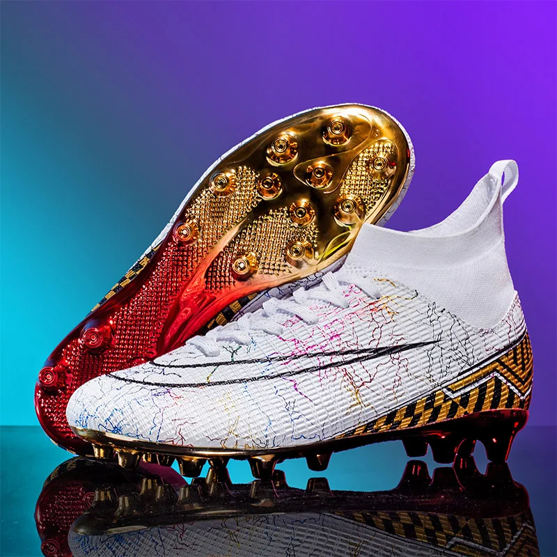 

Мужские футбольные бутсы AG, искусственная трава, нескользящие амортизирующие тренировочные футбольные бутсы, кроссовки для футзала, футбольные бутсы