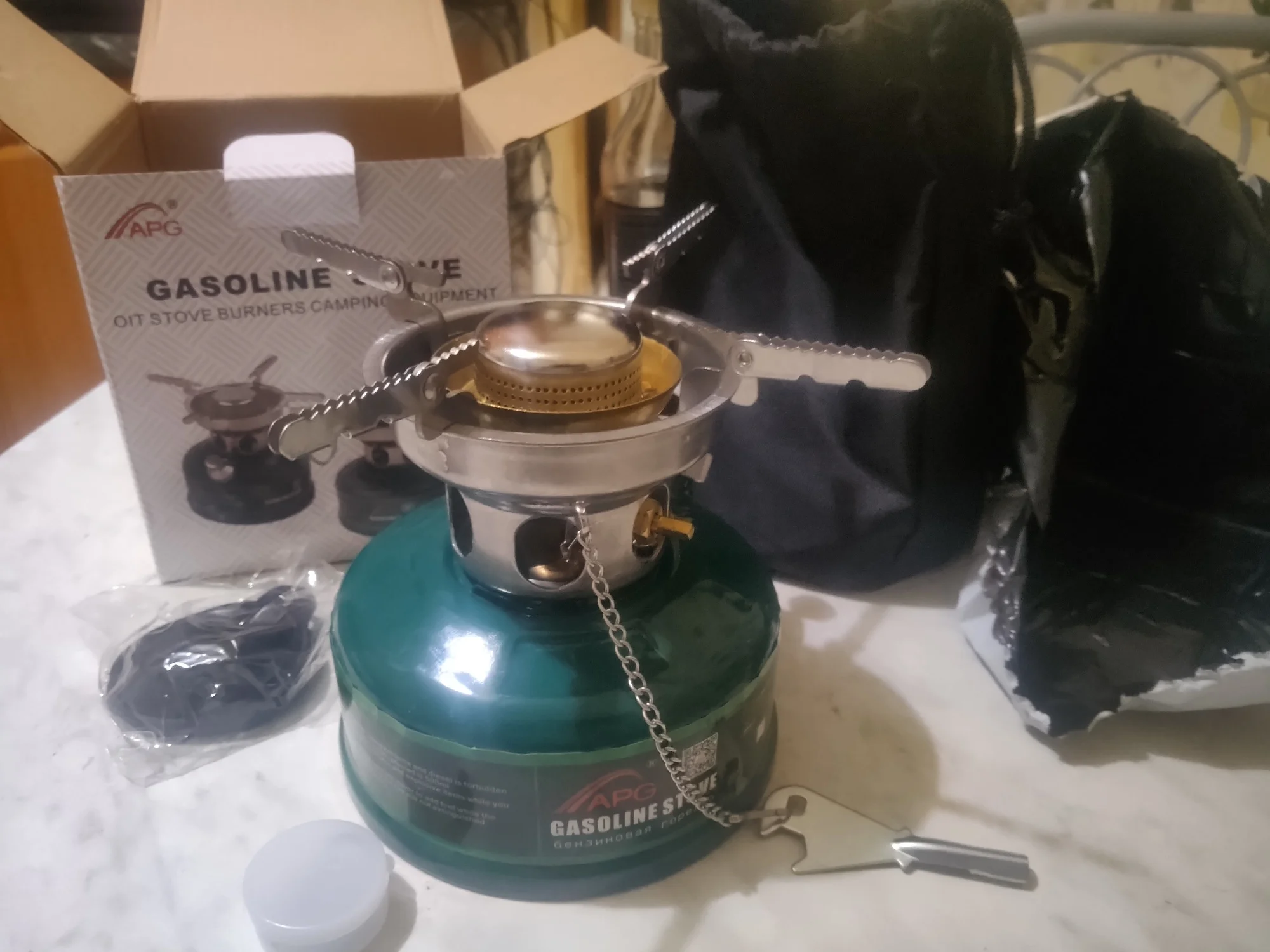 APGキャンプ用オイルストーブ調理用ガソリンバーナー(静音タ - Camping Cooking Oil のレビューと価格