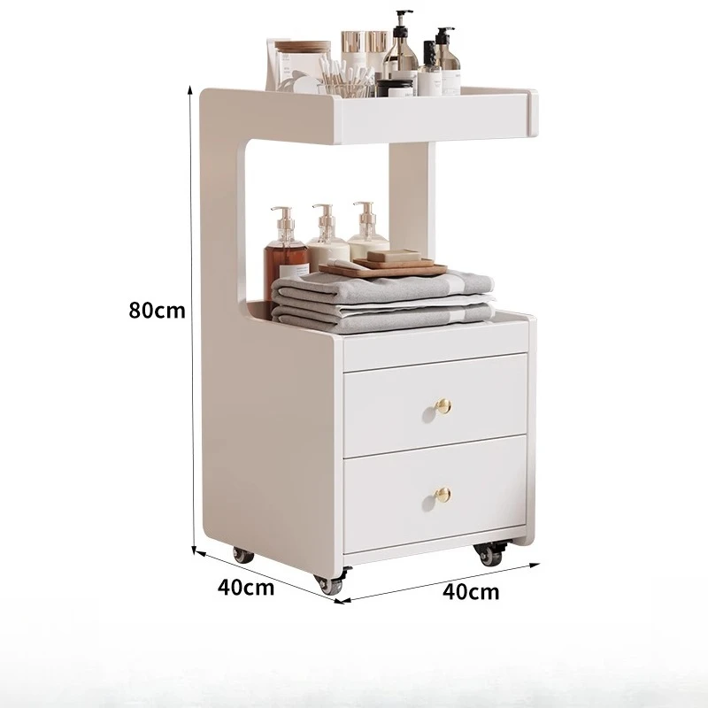 医療用トロリー、美容院用トレイカート（ホイール付き）、補助トロリー、美容院用家具、ハンドカート、ローリング収納カート