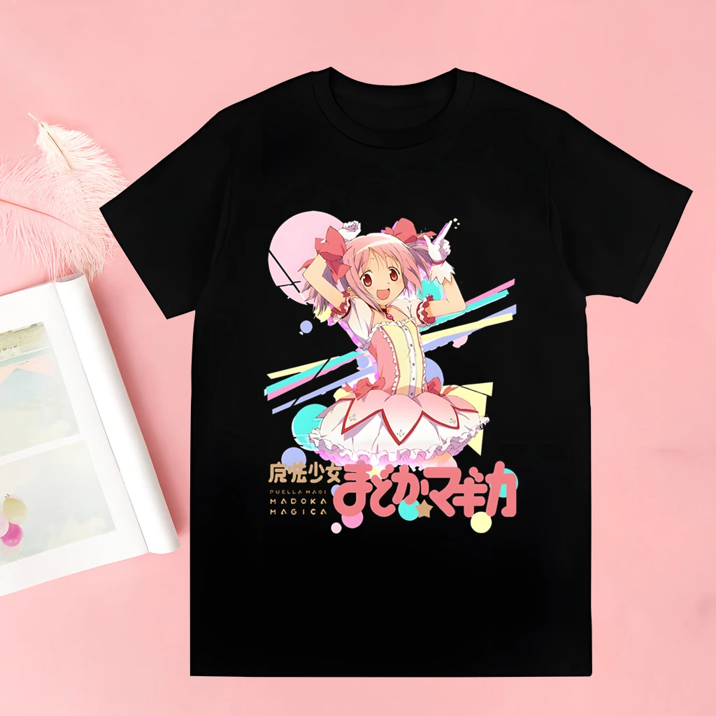 Madoka Magica Puella Magi T Shirt Women 90s Graphic T-shirt Harajuku Tops Tee Cute Short Sleeve Tshirt Female Tshirts