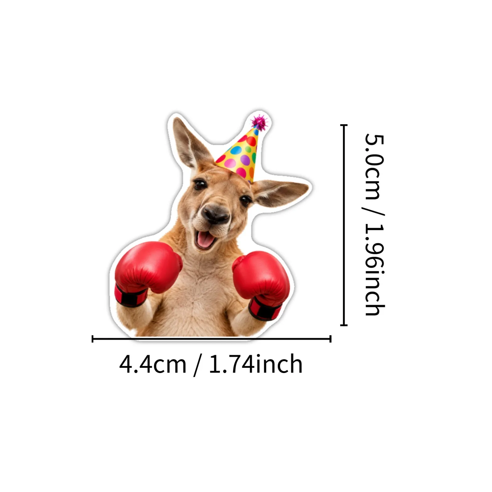 50pcs Funny Birthday Party Animal Stickers – Cute Cartoon Goofy Animals with Hats, Balloons & Cake Decor Stickers