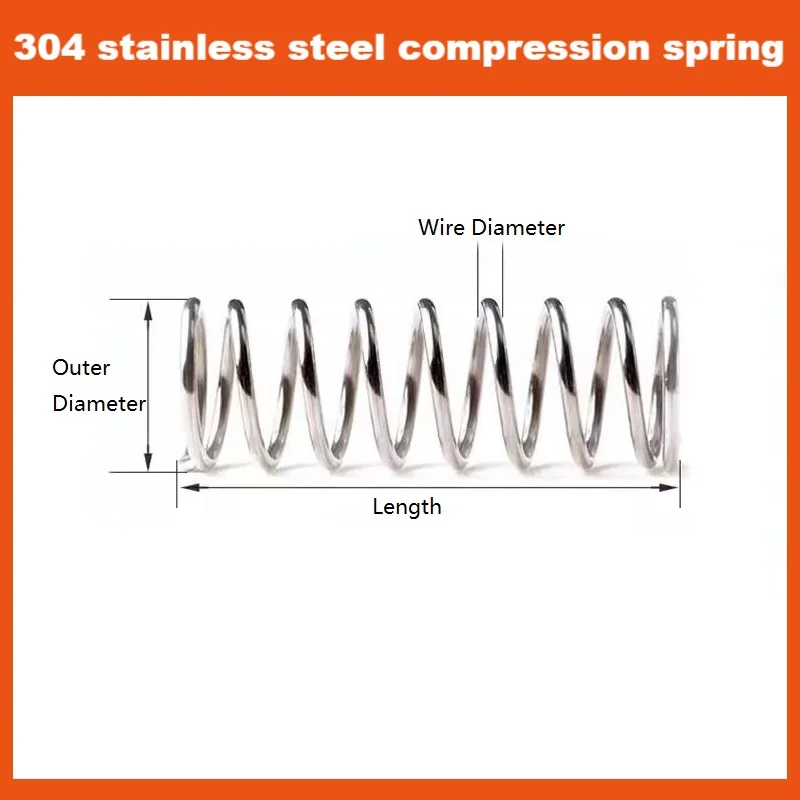 Return spring wire diameter 0.8mm,304 stainless steel Y-type compression spring,OD 6mm/7mm/8mm/10mm/12mm,3pcs