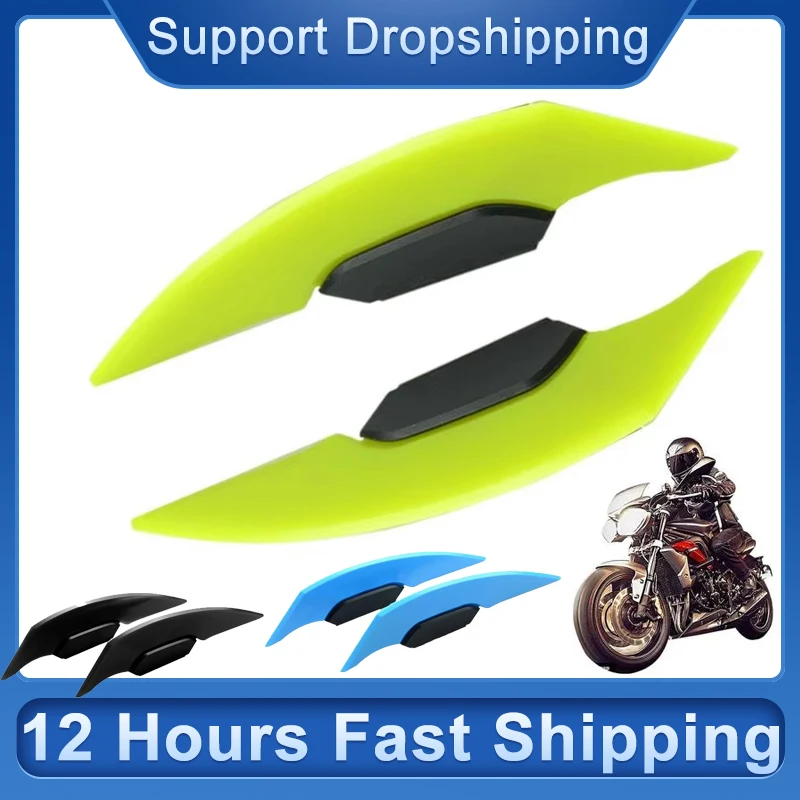 

Motorcycle Front Spoiler Side Fairings Winglets Carbon Fibre Fixed Wind Wing Aerodynamic Spoiler For Improved Stability And