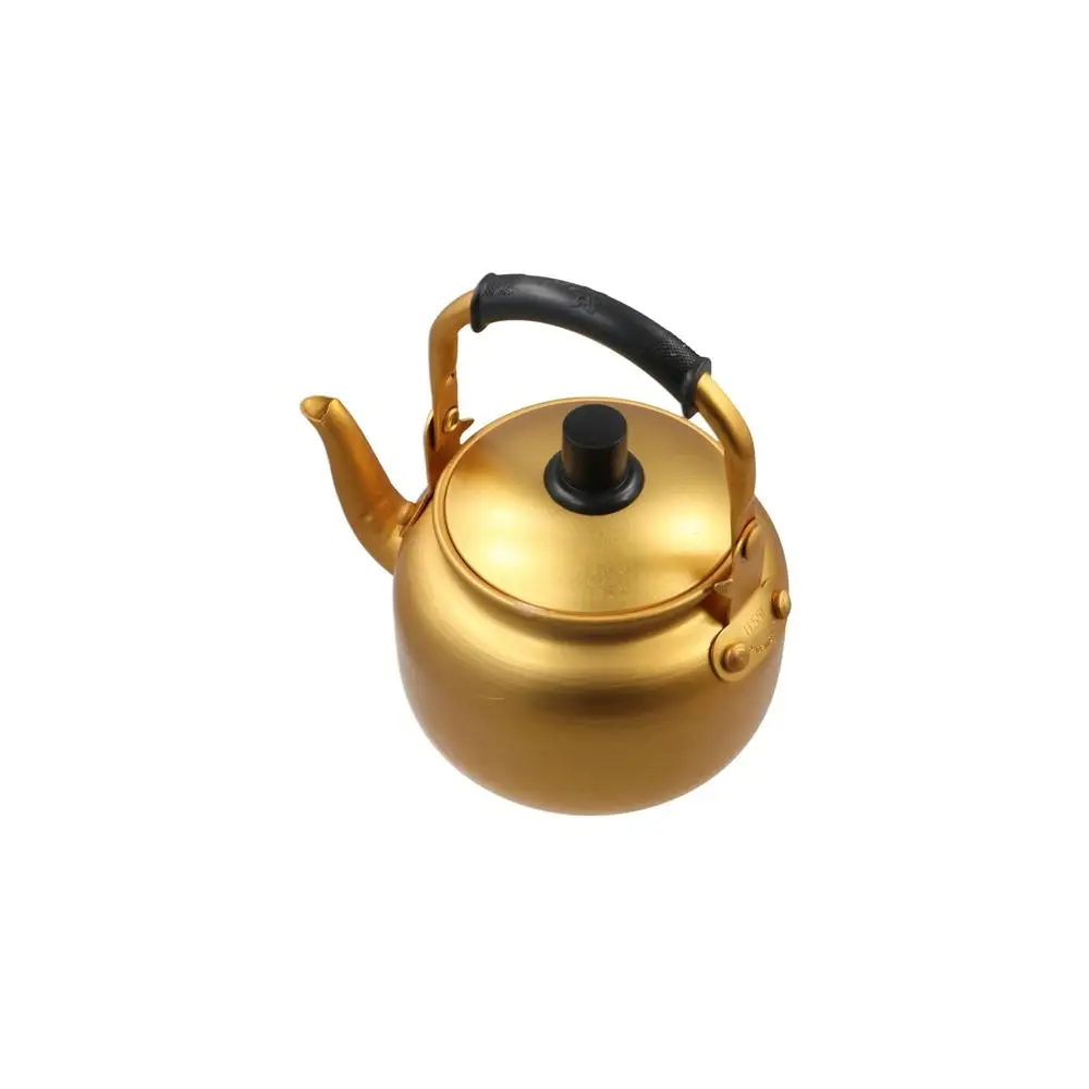 Gold Water Kettle Stovetop Tea Pot Ergonomic Handle Coffee Pot Multifunction Tea Kettle Gas Stove Kettle for Hiking Kitchen