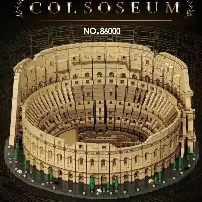 متوفر 9036 قطعة 86000 سلسلة أفلام مدينة الهندسة المعمارية إيطاليا الكولوسيوم الروماني نموذج اللبنات 10276 الطوب لعب الاطفال