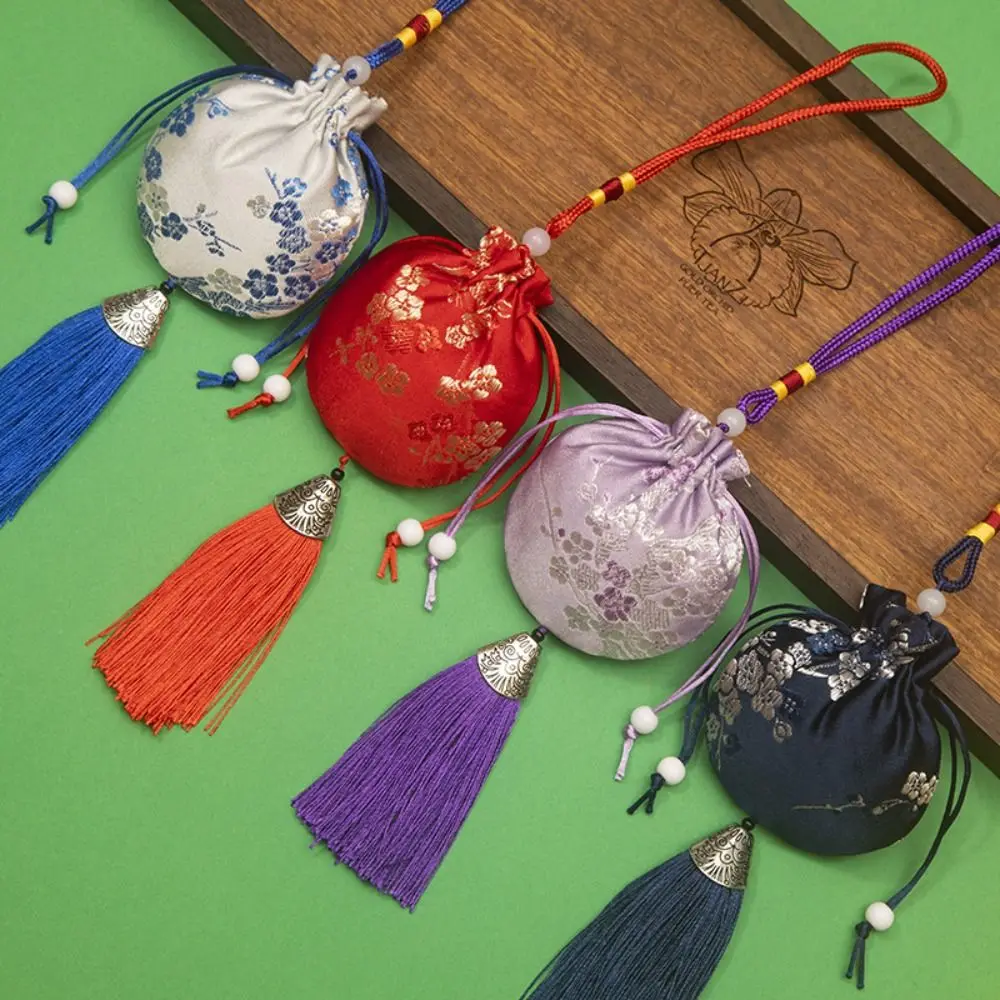 

Dragon Boat Festival Bag Plum Flower Sachet Jewelry Packaging Retro Pattern Jewelry Storage Bag Small Pouch Brocade