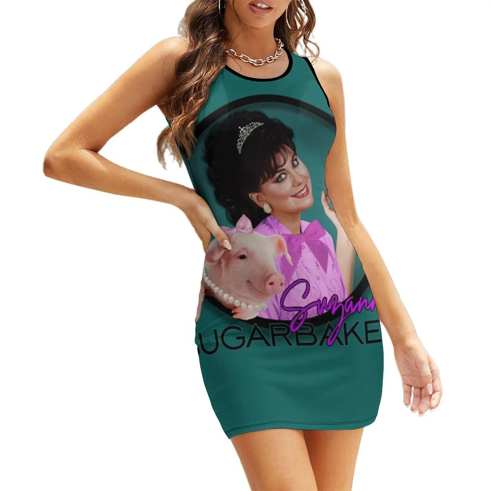 

Designing Women - Suzanne Sugarbaker Sleeveless Sundress dress korean style Beachwear