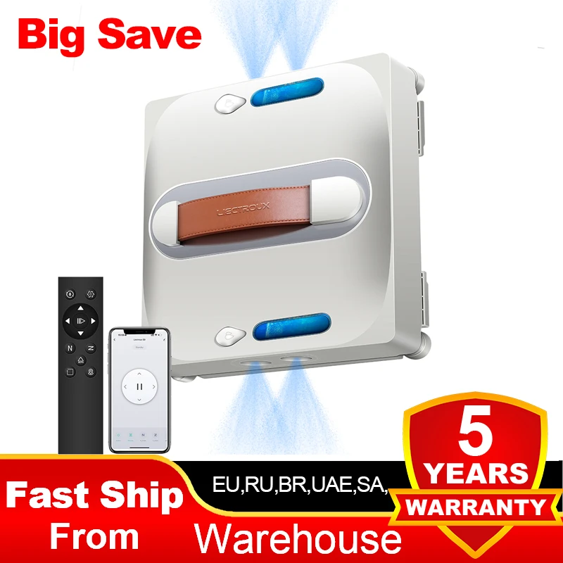 

Robot Window Cleaner S11,4-Way Water Spray,Ultrathin Window Cleaning Robot, 9000pa,Smart Memory, ntelligent Navigation