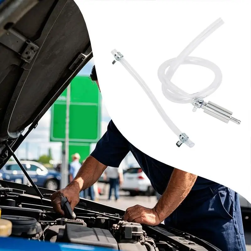 Tubo flessibile di spurgo del liquido dei freni con valvola di ritegno unidirezionale senza ritorno Kit tubo flessibile di spurgo frizione freno moto per auto