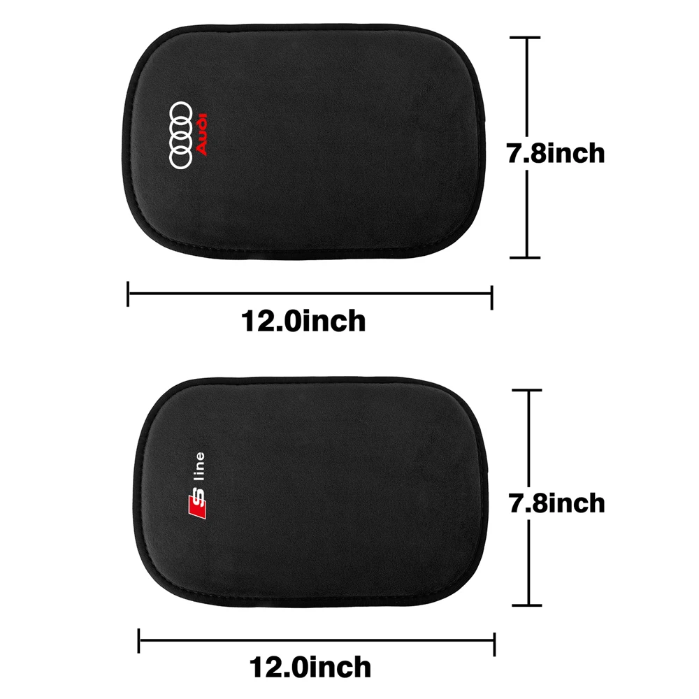 Auto-Leder-Armlehnen-Schutzpolster Mittelkonsolen-Armlehnenbox Zentrum-Ventilkappe für Audi Sline A1 A3 C4 A5 S4 S5 S6 RS4 RS5 RS6