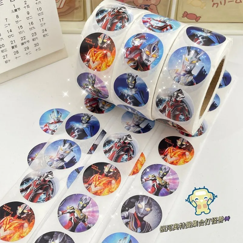 

Ultraman Creative Print Student Washi Sealing Stickers, Anime Cute Cartoon Style Kawaii Stickers for Luggage Desk Journal Decor