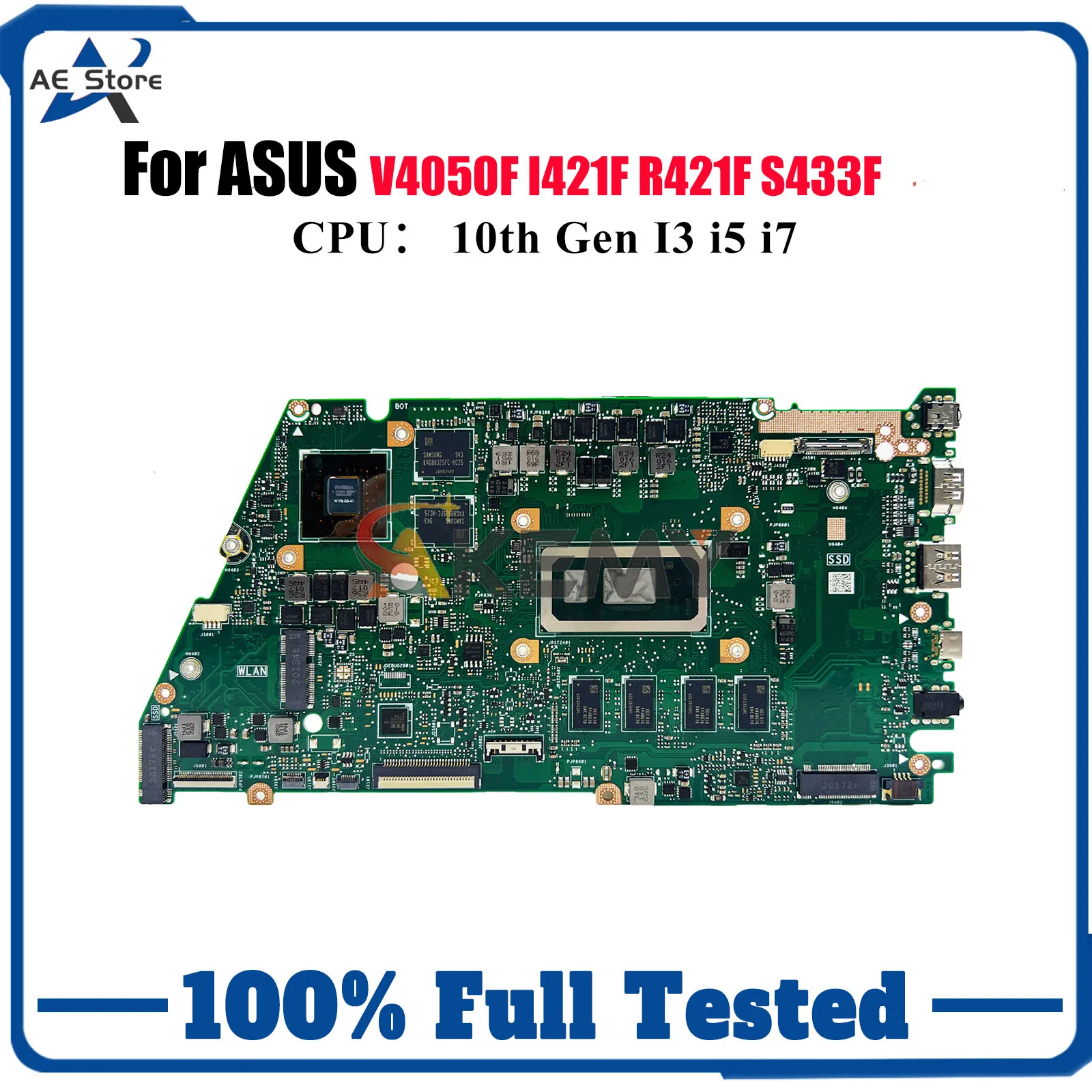 

X421FL Laptop Motherboard For ASUS X421FPY X421FAY R421F I421F X421FL V4050F X421F X421FQY S433F Mainboard W/ 10th Gen I3 i5 i7