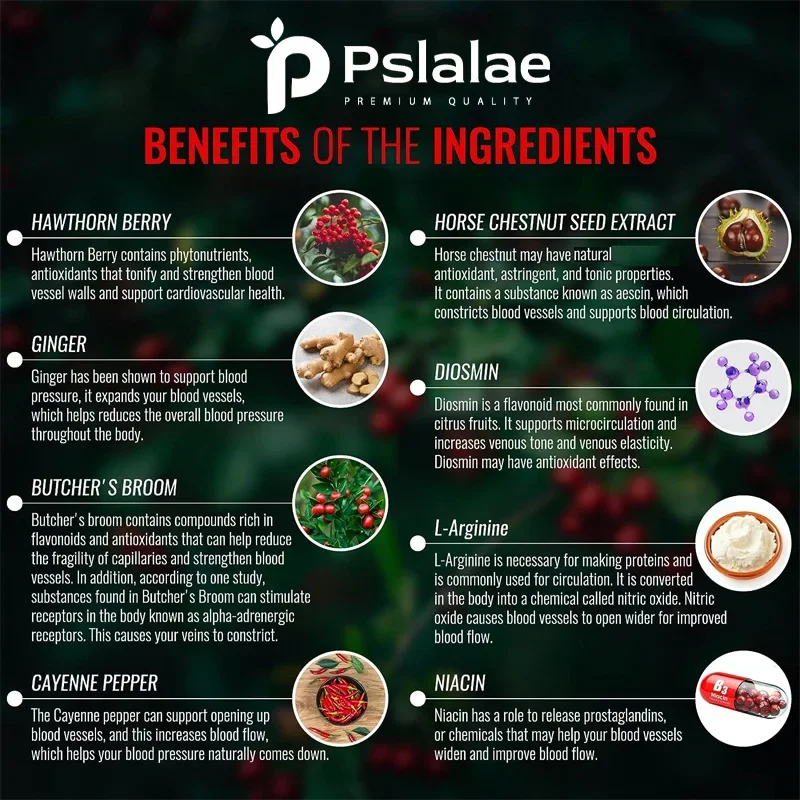 كبسولات العناية بتدفق الدم - توازن ضغط الدم، ودعم القلب، وصحة القلب والأوعية الدموية، وتعزيز الدورة الدموية #3