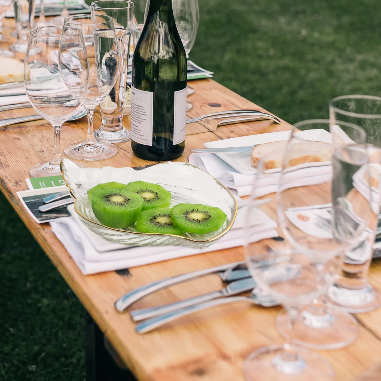 

Glass Conch Shape Plate Creative Design Dessert Storage Tray Fruit Snack Tray Household Food Holder Conch Shape Plate