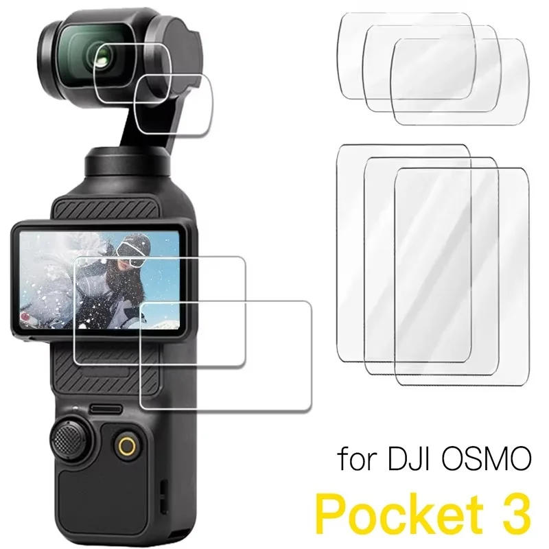 Film en verre trempé pour DJI OSMO Pocket 3, protecteur d'écran, Film de lentille anti-rayures, housse de protection pour accessoires DJI Pocket 3