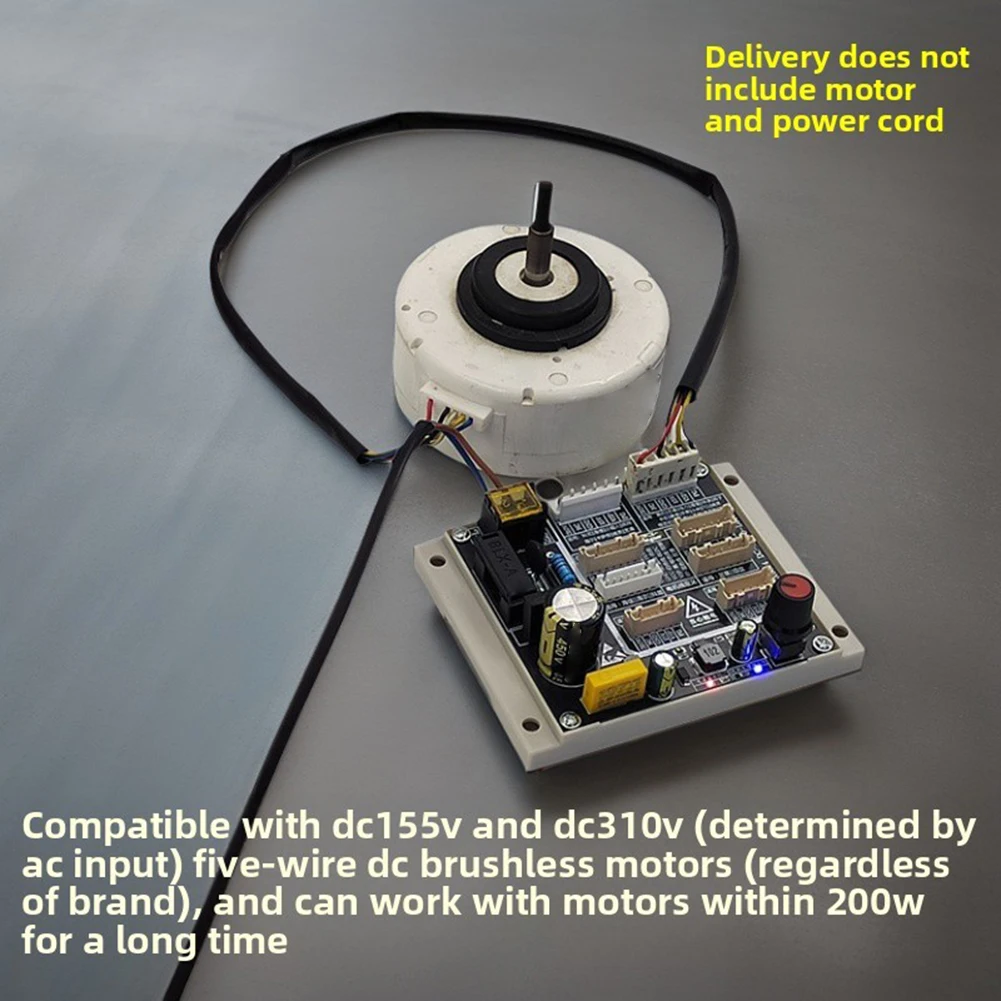 

Five Wire Brushless Motor Driver PCB Supporting 0-100% Speed Adjustment and High Voltage Release on Power Interruption