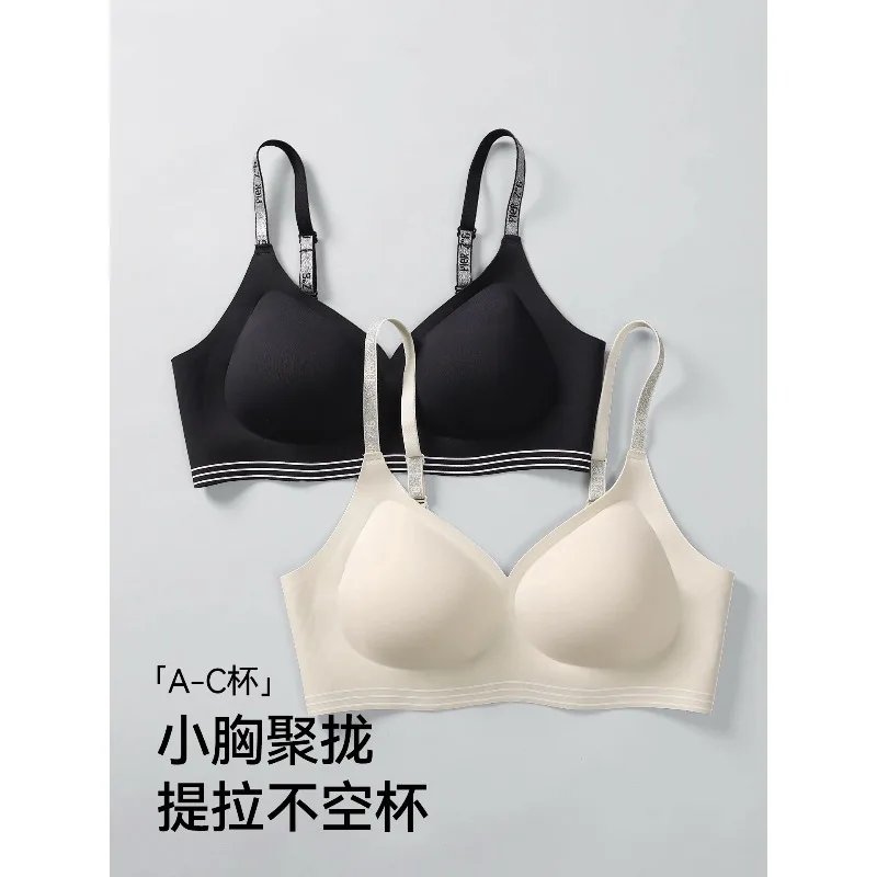 Nahtloser Damen-BH im japanischen Stil – ohne Bügel, Push-Up für kleine Brüste, Anti-Durchhängen, Komfort und dünne, verstellbare Träger MOYISU