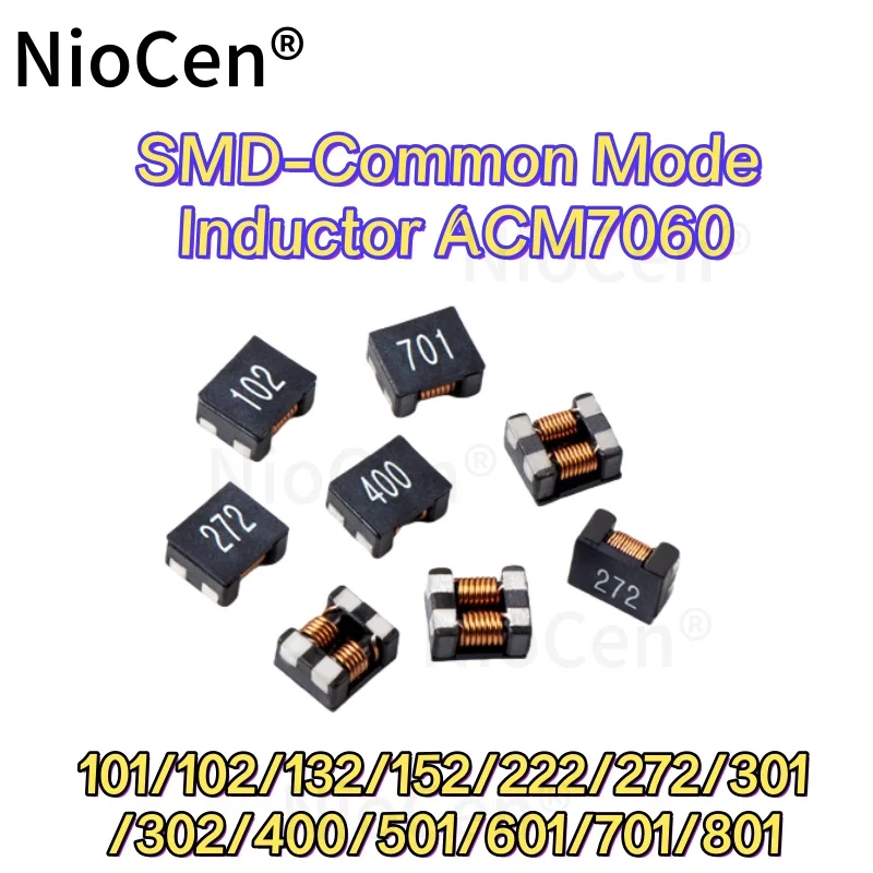 

（10pcs）Surface mounted common mode inductor ACM7060-101/102/132/152/222/272/301/302/400/501/601/701/801 filter choke coil