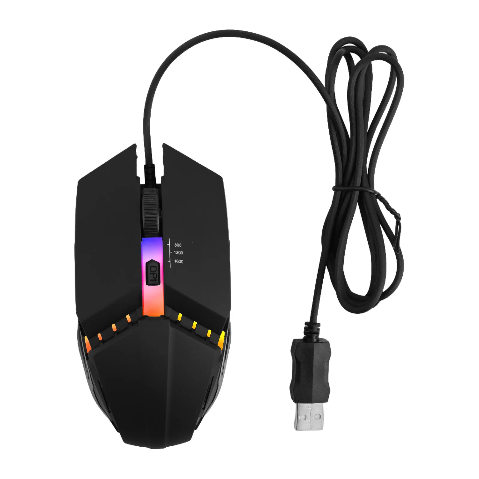 Souris optique filaire rétroéclairée par LED RVB, ergonomique, idéale pour les jeux E-Sports, ordinateur portable et PC de bureau