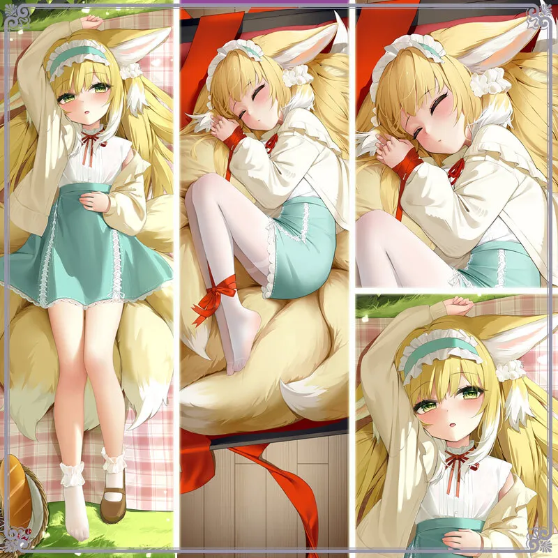 Game Anime Suzuran Arknights Cute Loli Girl Cosplay Dakimakura Hing Body Pillow Case