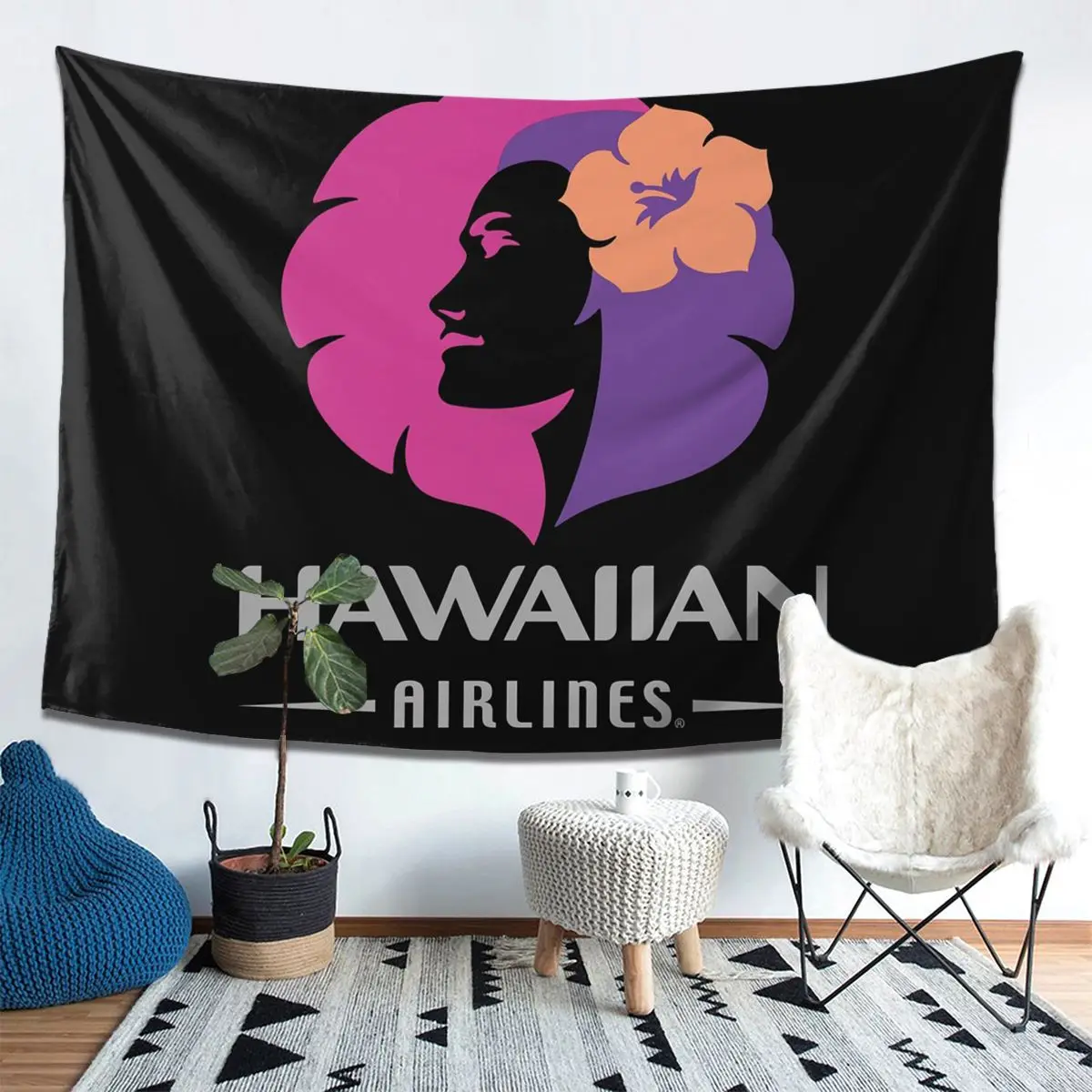 

Hawaiian Airlines Herc Travel End Of Southern Summer Sale Tapestry Decoration Art Aesthetic Tapestries Wall Cloth Wall Hanging