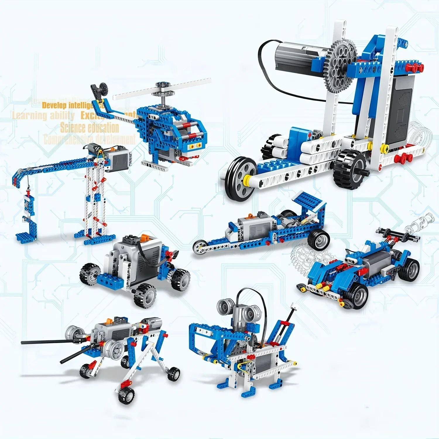 9686 Technical Parts Multi Technology Programming Educational Building Blocks For School Students, Power Function Set